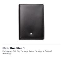 MONTBLANC Meisterstuck Dvigubas Karvės Odos Piniginė Vyriška Juoda 11987 One Size 3 black