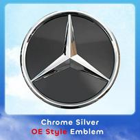 Priekinių grotelių žvaigždės emblema Logotipas Mercedes Benz A C S SL CLA GLA GLB klasei W205 W177 W217 R231 W118 C257 H247 X247 2020-2023