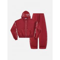 Y2K Retro Gatvės apranga Raidžių siuvinėjimo gobtuvas Plati kelnių kostiumas Moterims Large brown