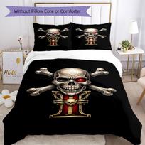 3pcs Warhammer 40k Bedding Set Duvet Cover Closure Includes 1 Duvet Cover & 2 Pillowcases, Soft and Comfortable for All Seasons. 135cmx200cm
