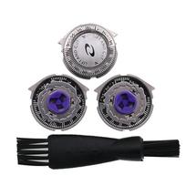 3 vnt. skustuvo peiliukų ir galvučių rinkinys, skirtas Philips HQ8, su valymo šepetėliu, tinka PT735 PT860 PT870 AT890 8895XL 8894XL gray