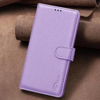 Prabangus odinis dėklas Motorola Moto G23 G53 G14 G13 G54 G84 G34 G24 G04 G73 Edge 50 Pro 40 NEO atverčiamas knygos tipo dangtelis Funda Moto G13 (4G) šviesiai violetinė spalva