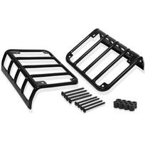 1Pair metalinis automobilio galinio galinio žibinto apsauginis dangtelis chromo stiliaus galinės lempos galinio žibinto korpusas, skirtas Jeep Wrangler JK 2007-2018 juoda
