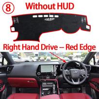 For Lexus NX AZ20 NX200 NX250 NX260 NX350 NX350h -2025 Car Dashboard Cover Avoid Light Pad trument Platform Cover Mat Right Black No HUD black