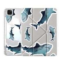 Cartoon Shark Tablet Case For iPad Pro 2025 Mini 6 7 Pro 11th 10th 9th 8th 7th 12.9inch Air 4 5 M3 M2 1 2 M4 11inch Y-Fold iPad 11th 2025 A16