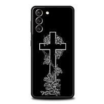 Phone Case For Samsung Galaxy S24 S23 Ultra S22 S21 S20 FE 5G S10 S10E S9 Plus S8 Soft Black Cover Gothic Style Black Lip For Samsung S24 FE black