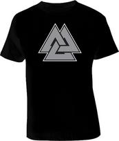 Viking Valknut Symbol Of Norse Viking Warriors T Shirt 4XL gray