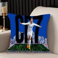Cushion Cover _ CR Cristiano Ronaldo Couple Pillowcases for Year pillowcasesL,(3) 30X30CM blue