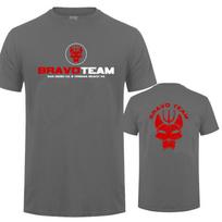 Jūrų ruoniai Bravo komanda Simbolis Komandos T-shirt Vasarinis Vėsus Unisex Gatvės stiliaus Viršutinė dalis Trumpomis rankovėmis Medvilninis Gimtadienio dovanos T-shirt Dy129 3XL red