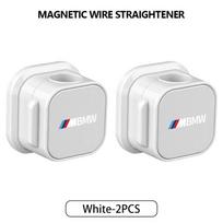 2pcs Car Phone Data Cable Organizer Management Clamp Holder For BMW M Performance Alpina M3 M5 M6 X1 X3 X4 X5 G20 vdbn14 white