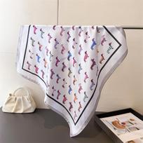 Naujas takso rašto dirbtinio šilko mažas kvadratinis skara-šalikas universalus aukštos kokybės kaklo skara bandana įvyniojimas One Size white