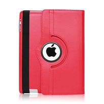 for New iPad Pro 11/10.5/9.7 Air 4/3/2 10.2/9.7 mini 3/4/5 Smart Case 360° Rotation and Sleep Wake Protective Shell iPad 10th 10.9 2022 raudona