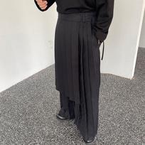 Yamamoto dark warrior culottes niche design men's and women's pleated skirts stage wear personalized removable wide-leg pants tide XL juoda
