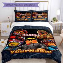 Roblox 293 Customize your name Bedding Set Breathable Duvet Cover with Pillowcases Home Decoration Birthday Gift 140cmx210cm