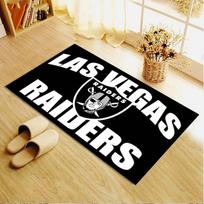 Las Vegas Raiders Logo Carpet Rug for Living Room Bedroom Home Sofa Decoration,Kids play Non-slip Floor Mat 40x60cm( 15x23in ) white