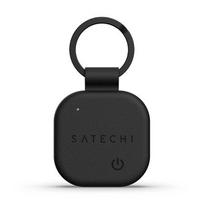 Satechi Findall Keychain - Vegan Leather Keychain with Locator Compatible with Apple Find My (Black)