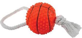 ZOLUX Dog toy basketball ball with rope 10 cm