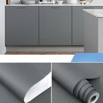 Vienspalviai vandeniui atsparūs tapetai svetainei, miegamajam, virtuvei, baldų renovacijai, atsparūs pelėsiui, nuluplami ir klijuojami sienų lipdukai 3M X 60CM gray