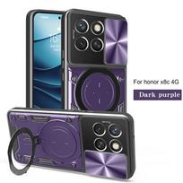 Honor X8C 4G Case Armor Shockproof Back Cover for Xonor Honar Honer X 8c X8 c HonorX8c Car Magnetic Ring Holder Coque Fundas For Honor X8C 4G gray