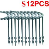 2-12 vnt. Plastikinis atraminis kuoliukas Stovas Augalo atraminis kuoliukas Gėlėms Šiltnamiams Fiksavimo strypo laikiklis Sodo įrankiai S:12PCS gray