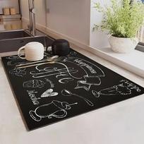 Džiovinimo kilimėlis Neslystantis Modernus Virtuvės Kriauklės Kilimėlis, Kilimėlis Indų Džiovinimo Zonai Priedai Tinka Modernioms Virtuvėms 30*50cm