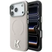 Karl Lagerfeld Case Grained Embossed Ring  AND  Cameo Logo MagSafe for iPhone 18 Pro Max/17 Pro Max beige