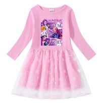 Mergaičių Kpop Mira Zoey Rumi Medžiotojų Spausdinimo Madinga Tinklelio Suknelė 140cm pink