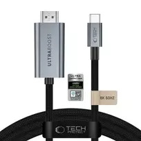 Tech-Protect ULTRABOOST CABLE USB-C TO HDMI 2.1 8K 60HZ 300CM IRON GREY