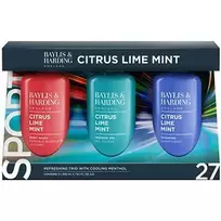 Baylis  AND  Harding Men Refreshing Trio for Hair  AND  Body (Citrus, Lime  AND  Mint) - Gift set for body and hair care (3 pcs)