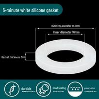 Heat-Resistant Silicone 1-Inch 4/6-Point Sealing Gasket for Water Heaters - Waterproof Rubber Pad blue