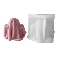 Epoxy Handmade Soap Mold Specter Decoration Candle Mold for DIY Decoration Making Soap Candle Melt Resin Halloween Mold 1 white