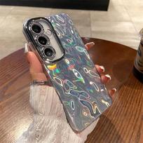 Plating Laser Water Ripple Lens Film Full Protection Case for Samsung S25 ULTRA S24Plus FE A15 A16 A36 A56 A25 A35 A55 A54 Cover Samsung S24Plus sidabras