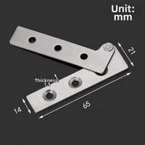 1 Pcs Stainless Steel Pivot Hinge 360-degree Revolving Door Hinge For Cabinets Doors Stainless Steel Hinge Window Hinge 65x14 1.5mm