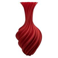 3D Printed Spiral Vase, Modern Minimalist Flower Pot for Dry Flowers, Nordic Art Decor for Home Shelf, Creative Gift Ideas raudona