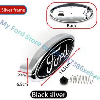 14,5cm ABS Automobilio Priekinės Grotelės Galinės Bagažinės Ženkliukas Emblema Pakeitimas Su Spyruokliniu Studu Ford Focus Mondeo Fusion F150 F250 Tiuningui black
