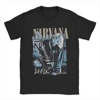 2026 New Nirvana Kurt Cobain Nevermind Album Vintage Graphic‑Print Unisex Crew‑Neck 100%‑Cotton Short‑Sleeve T‑Shirt, Classic Casual Summer Top XXXL gray