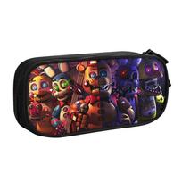 FNAF At Freddys Pencil Case Fashion  Cartoon Pen Bag Student Big Capacity Office Gift Pencilcases 21x10.5x5cm brown