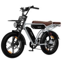 Elektrinis dviratis Velopro M9 20 colių padangos Maksimalus greitis 25 km/h Pilnai amortizuojantis elektrinis dviratis kasdieniam naudojimui 250W variklis Hidrauliniai stabdžiai 48V 35Ah pilka