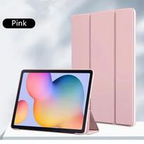 Case for Samsung Galaxy Tab S6 Lite 10.4' Folding Silicone Soft Magnetic Leather Smart Cover for S6 Lite SM-P625 P613 P610 Table S6 Lite 10.4 2024 rožinė