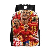 Football L-Lamine Yamal Spain Backpack for Men Women Casual Student Work Daypack  Laptop Computer Shoulder Bag Sports One Size black
