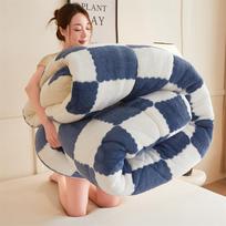 Super storos šiltos žiemos languotos antklodės minkštas dirbtinio avies kašmyro svorinis purus šildantis antklodės užvalkalas antklodė 150x200CM-2.5KG