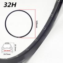 Wheel Rim FV AV Gas Nozzle For 24x1.5-24x2.125 Tires 24-inch Double-layer 32 holes gray