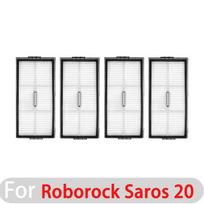 Roborock Saros 20 Robot Vacuum Cleaner Accessories Main Side Brush Mop Cloth Hepa Filter Dust Bag Replacement Spare Parts 4 HEPA Filters