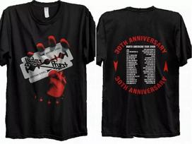 JUDAS PRIEST BRITISH STEEL 30TH ANNIVERSARY TOUR T-SHIRT, Fan Shirt Unisex T-Shirt XXXL gray