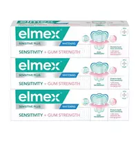 Elmex Toothpaste Sensitive Sensitivity + Gum Strength Whitening 3 x