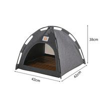Washable Outdoor Pet Tent: Universal Cat & Dog Bed for All Seasons gray