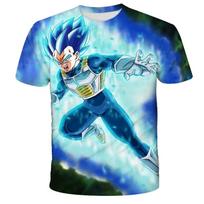 „Dragon Ball“ marškinėliai vaikams, marškinėliai „Anime“ figūrėlės „Son Goku Super Saiyan“ marškinėliai berniukams marškinėliai Vaikiški drabužiai Vasariniai trumpomis rankovėmis 140 blue