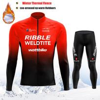 2026 Winter New Cycling Jerseys Set MTB Bike Clothes Maillot Ropa Ciclismo Invierno Bicycle Thermal Fleece Cycling Clothing 3XL red