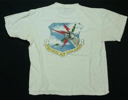 Rare Vintage Strategic Air Force Command Vietnam War T Shirt 70s 80s USAF SAC XL gray