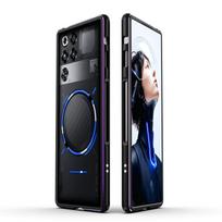 Aurora serijos metalinio rėmo telefono dėklas For ZTE nubia RedMagic 11 Pro / 11 Pro+ juoda